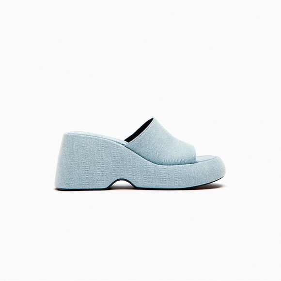 ZARA Denim Sandals - Picture 1 of 9